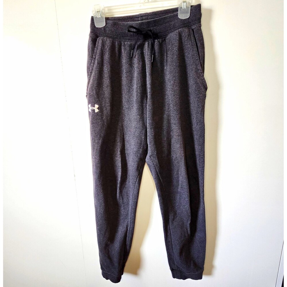Under Armour ColdGear Fleece Joggers Medium Gray Loose Fit Sweatpants Paint Flaw